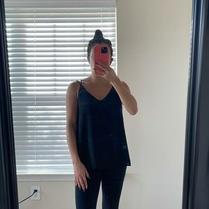 Crisscross Back Sheer Tank Top